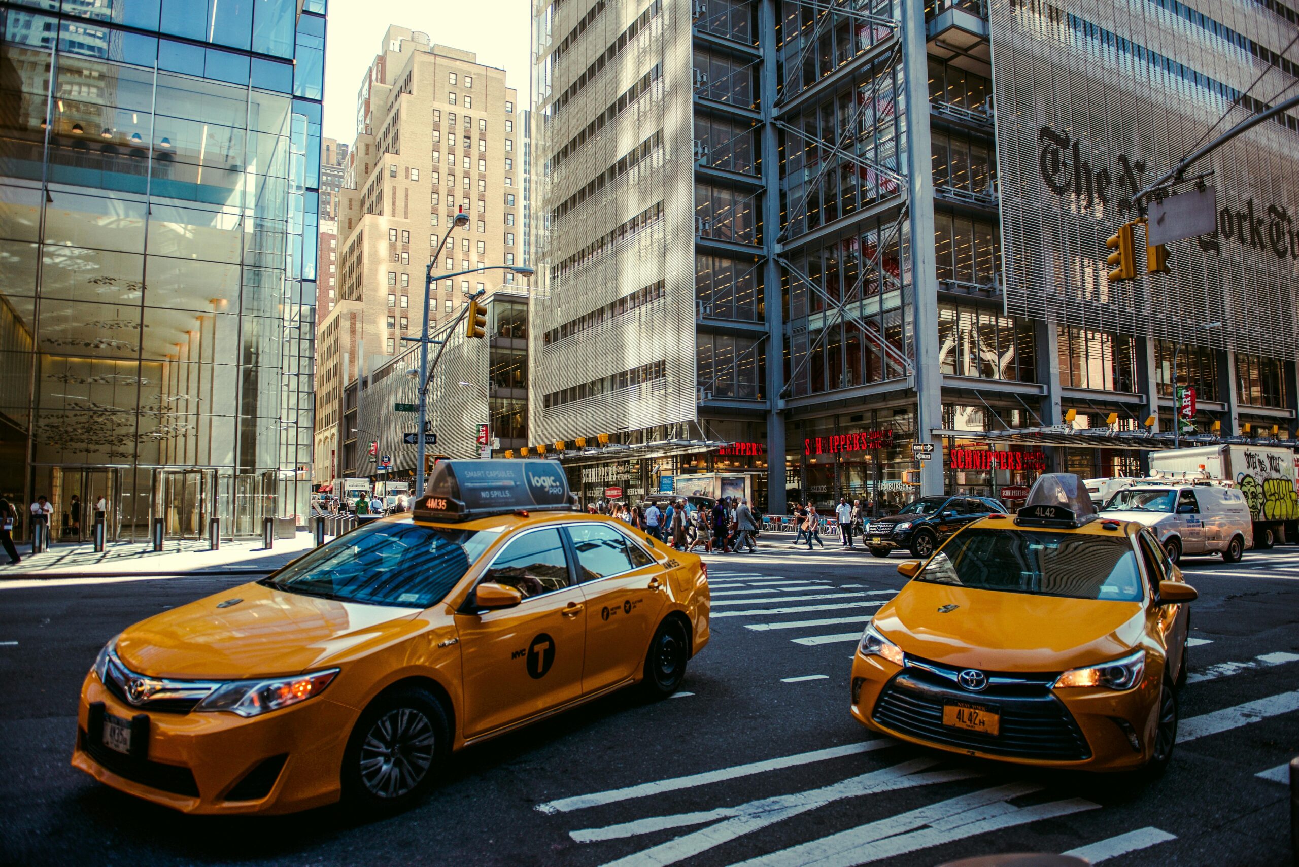 Taxis amarillos en las calles de Nueva York