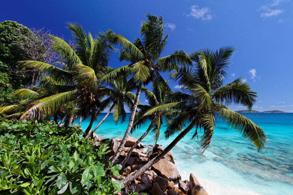 Aguas turquesas de Praslin, Seychelles