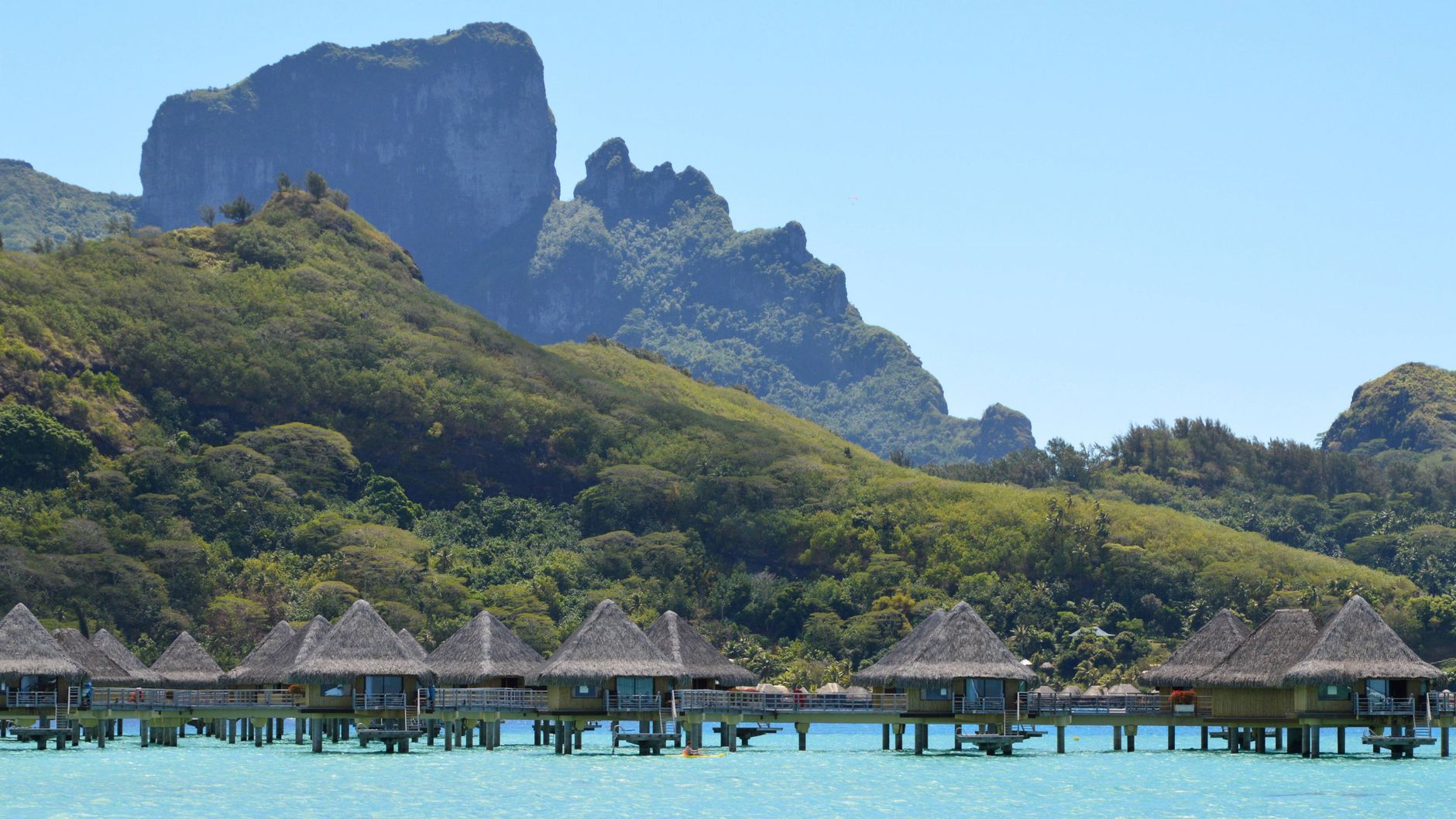 Bungalows sobre el agua en Bora Bora