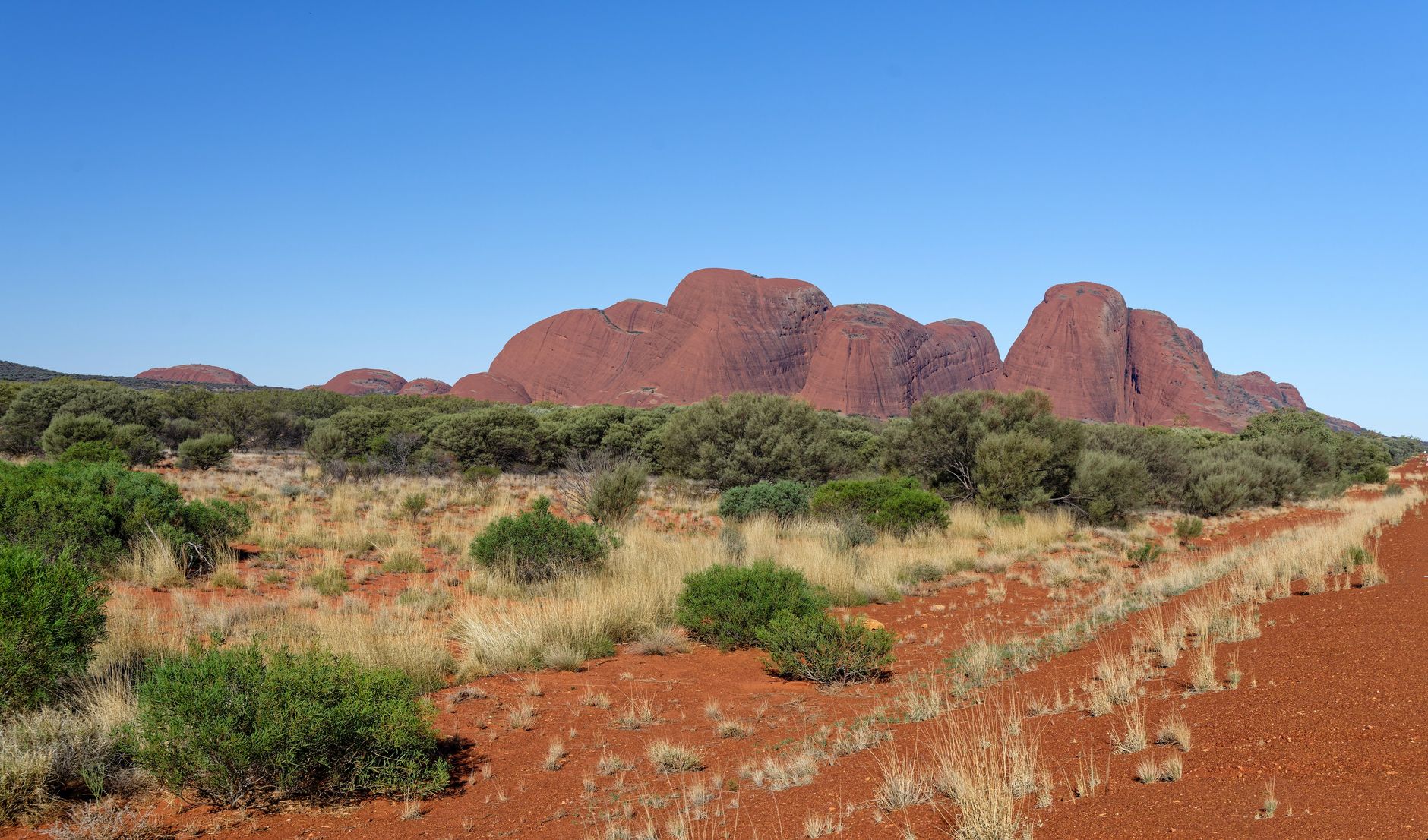 Formaciones rocosas de Kata Tjuta en el Outback