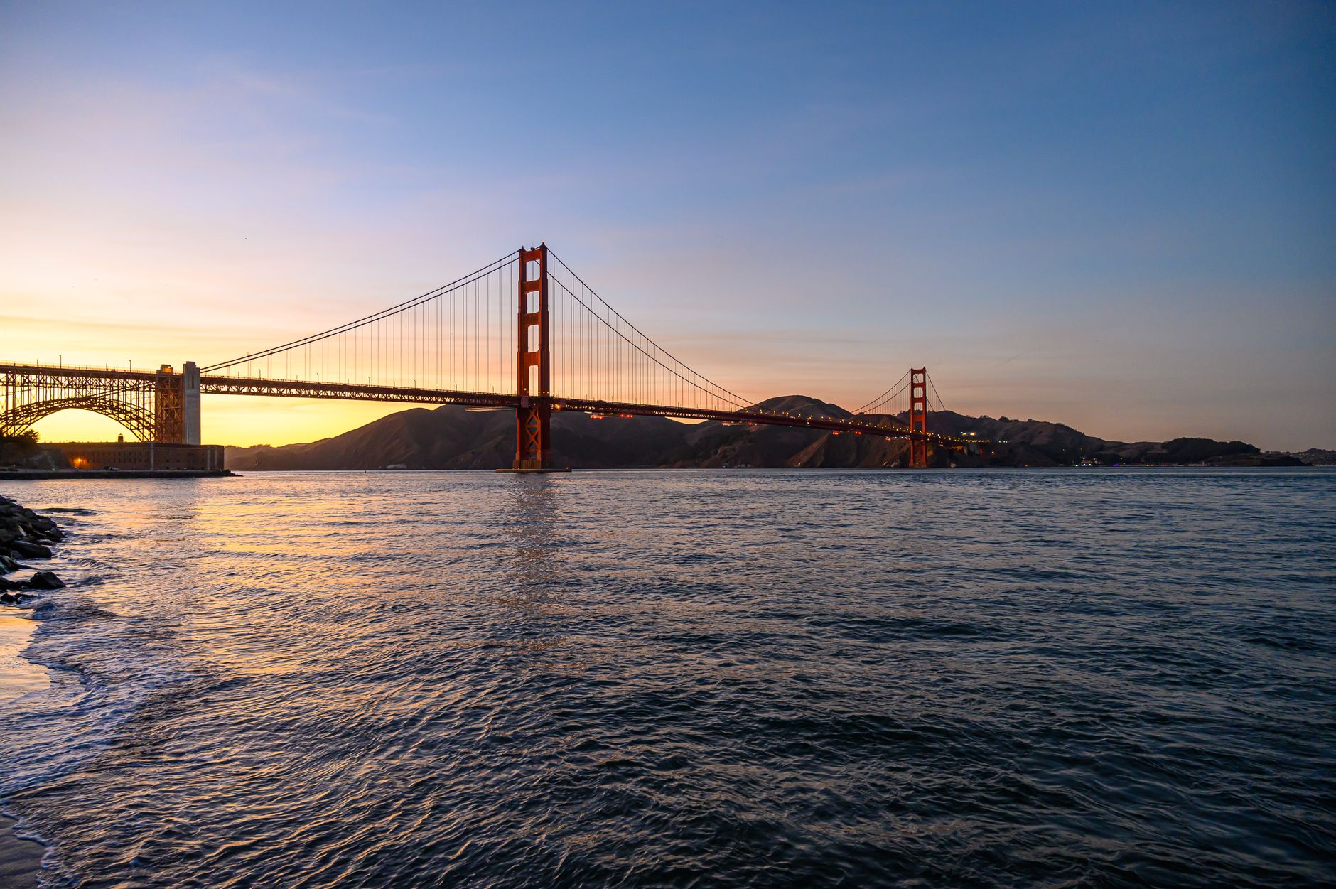 Puente Golden Gate en San Francisco al atardecer